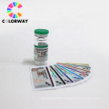 10ml bottle vial HCG color sticker Custom factory cheap pharmaceutical printing packaging 10ml vial sticker